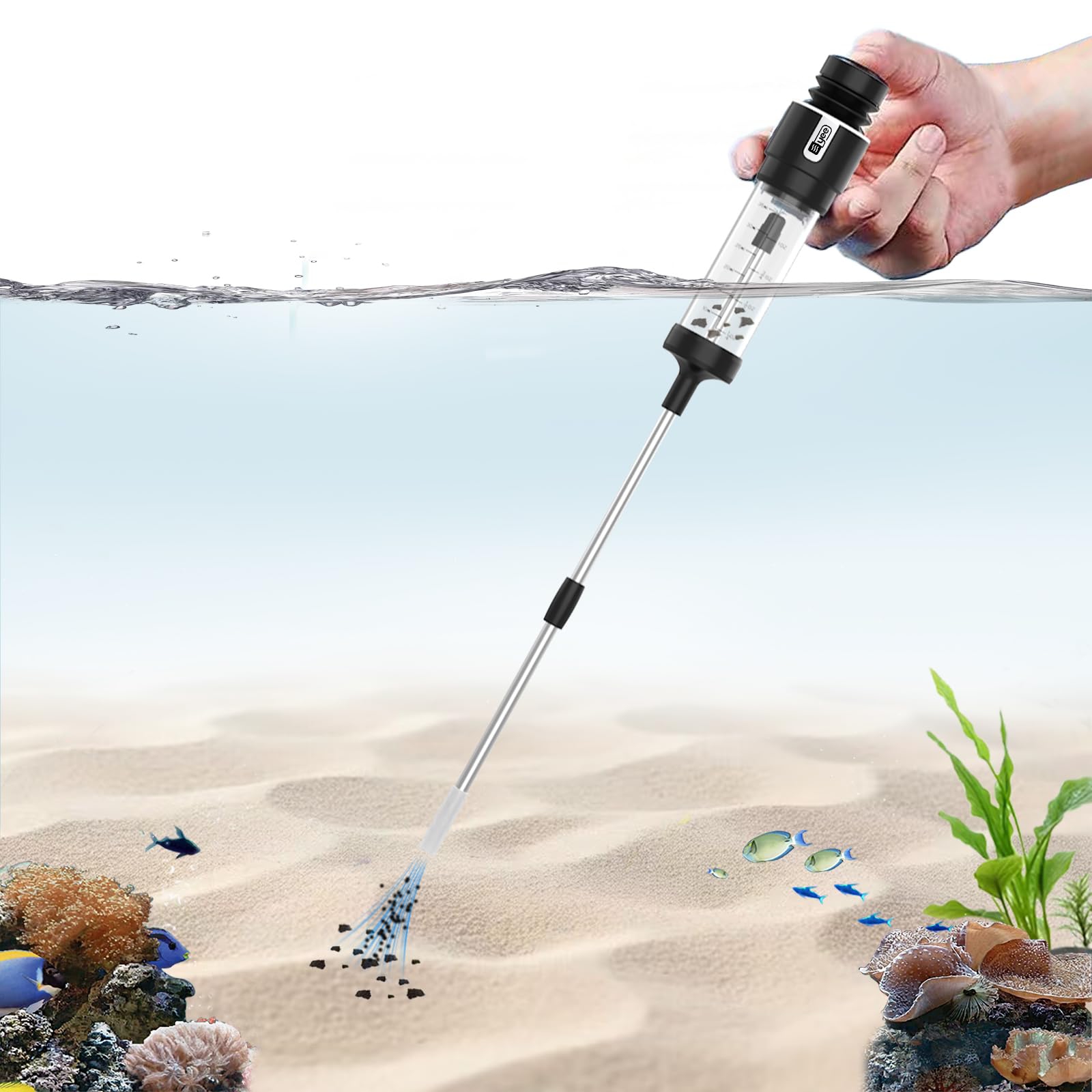 Carefree Fish Aquarium Siphon Upgraded Turkey Baster Fish Poops Collector Feeding Tube For Fish And Coral photo 1