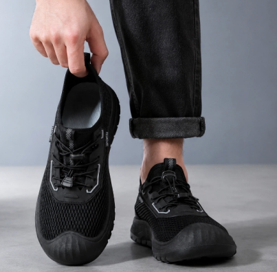 New Summer Men's Mesh Breathable Shoes, Slip-on Lazy Sneakers, Non-slip Soft Sole Outdoor Casual Footwear photo 6