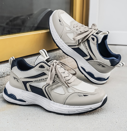 Men's Mesh Sneakers, New Summer Trendy Breathable Casual Running Shoes, Thick Sole Men's Dad Shoes photo 5