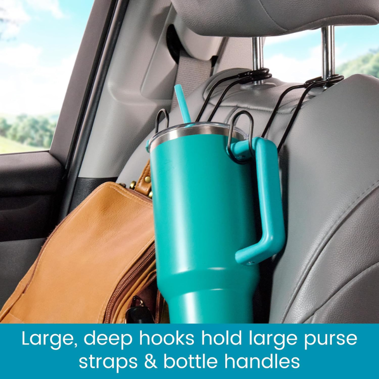 Heavy Duty No-Slip Unbreakable Metal Car Hooks For Purses, Bags And Hats photo 4