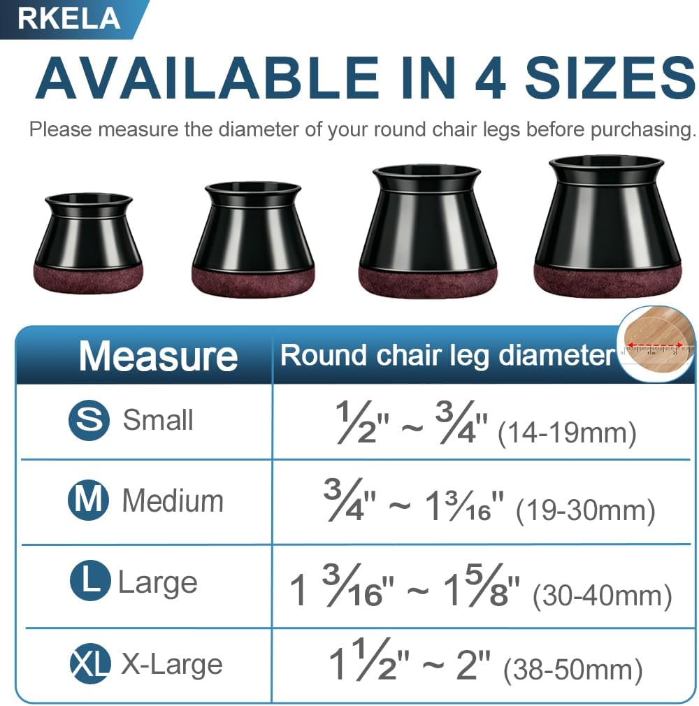 Chair Leg Floor Protectors 16 Units, Silicone Covers For Hardwood Floors, Furniture Feet Caps For Chairs And Tables photo 2