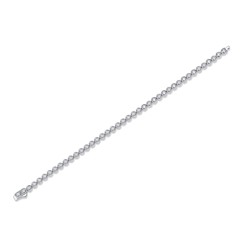 S925 Silver 13.2g Moissanite Tennis Bracelet, 40pcs D VVS1 Bezel Set, GRA Certified 16.5cm photo 5