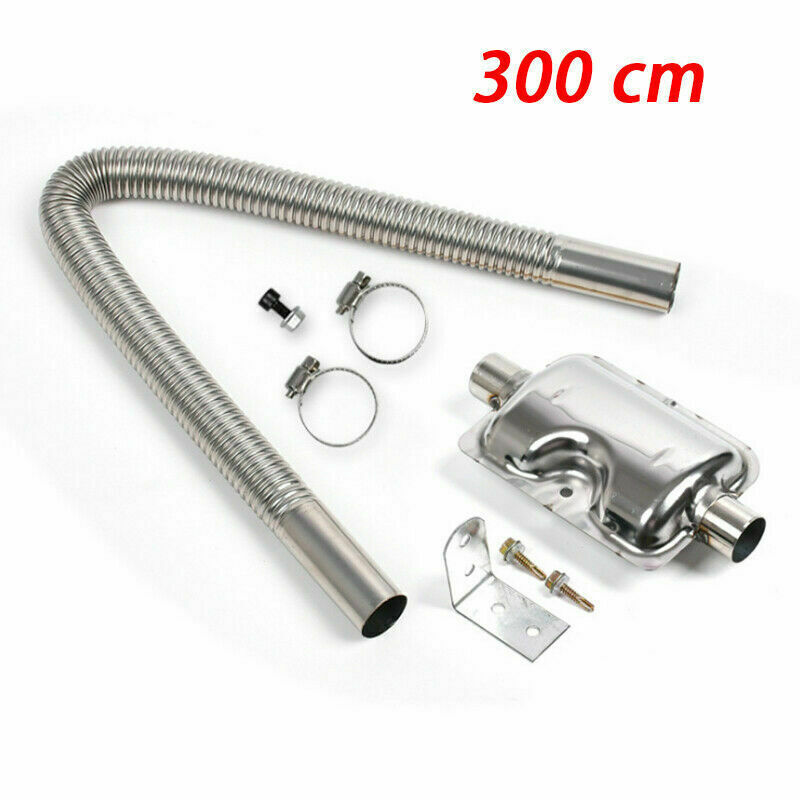 300cm Stainless Steel Exhaust Pipe Silencer Car Parking Air D Iesel Heater Kit photo 4