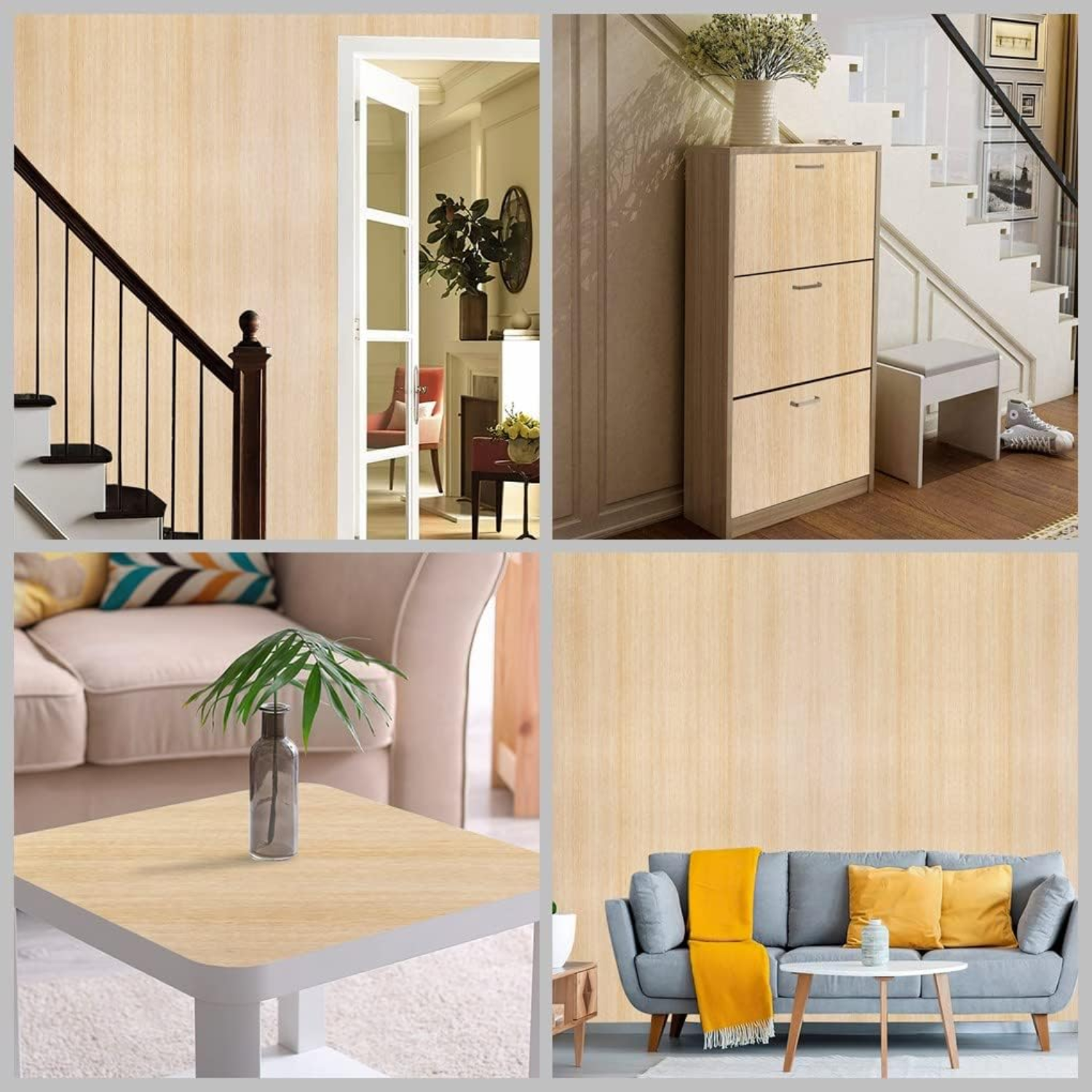 Peel And Stick Wood Contact Paper Self-Adhesive Vinyl Film For Cabinets Shelves Drawers Oak Wood photo 5