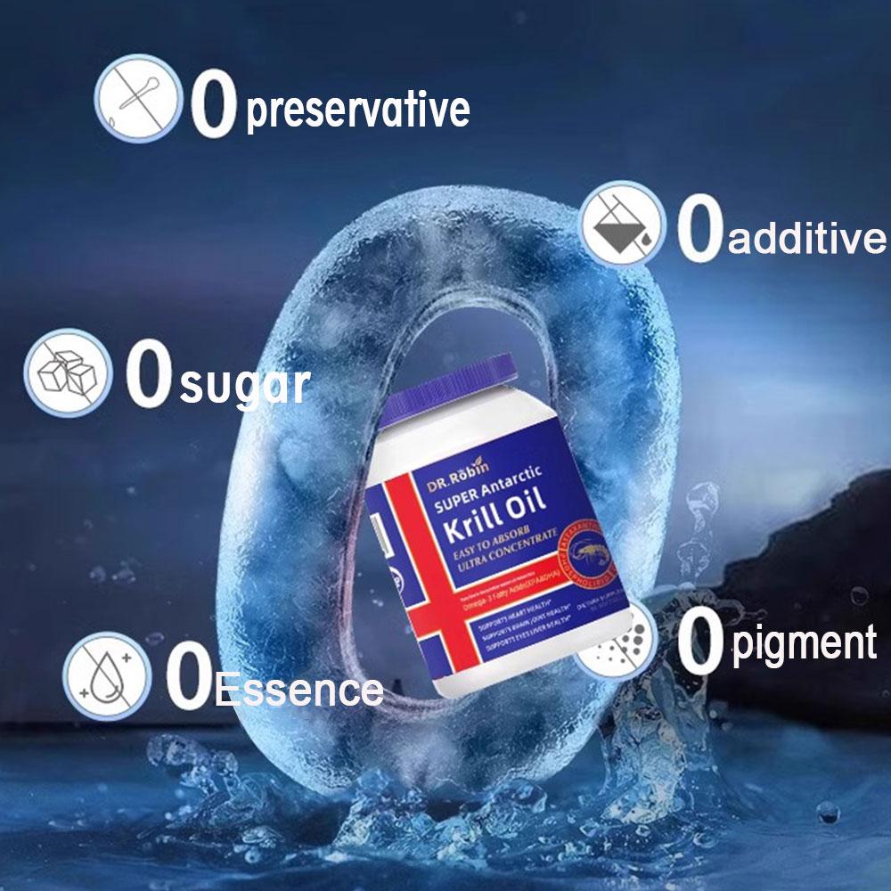 Dr. Robin Super Antarctic Krill Oil 60 Capsules Contains Omega 3 EPA  DHA, Phospholipids, And Astaxanthin photo 4