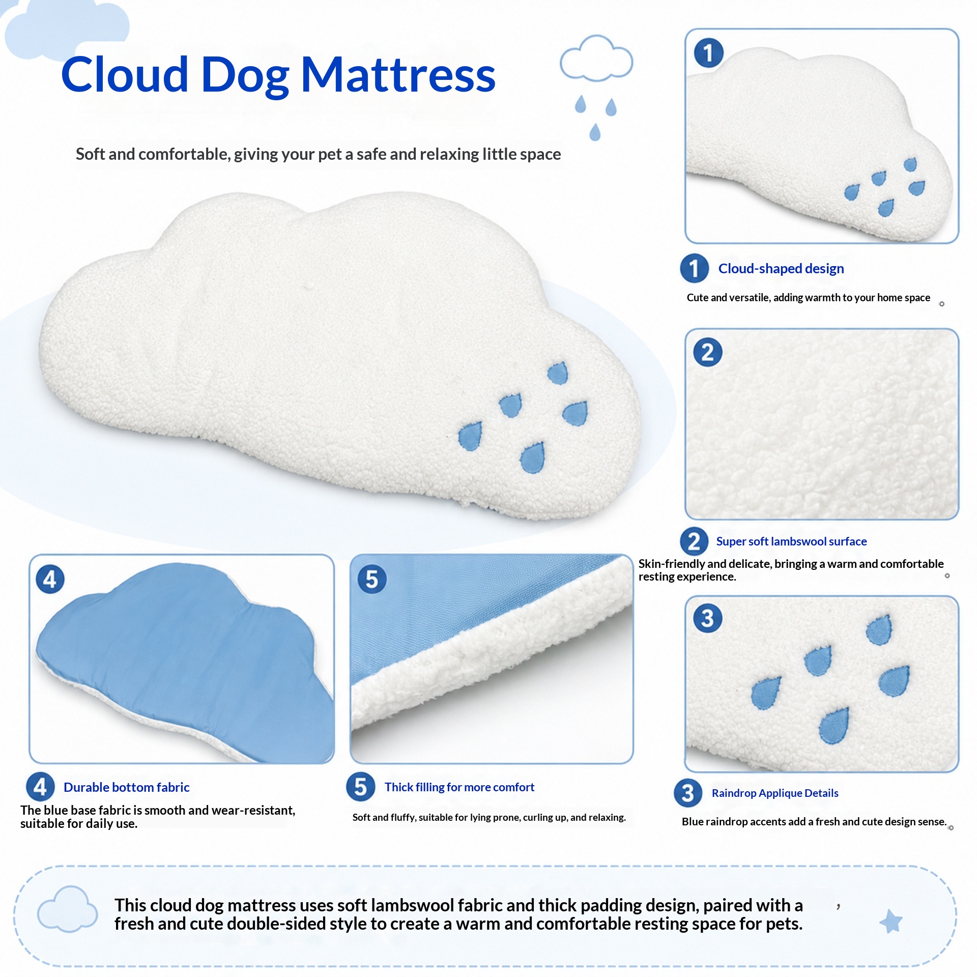 New Pet Mattress Cat And Dog Universal Soft And Comfortable Pet Sleeping Mat Golden Hair Teddy Bichon Corgi Pet Supplies photo 7