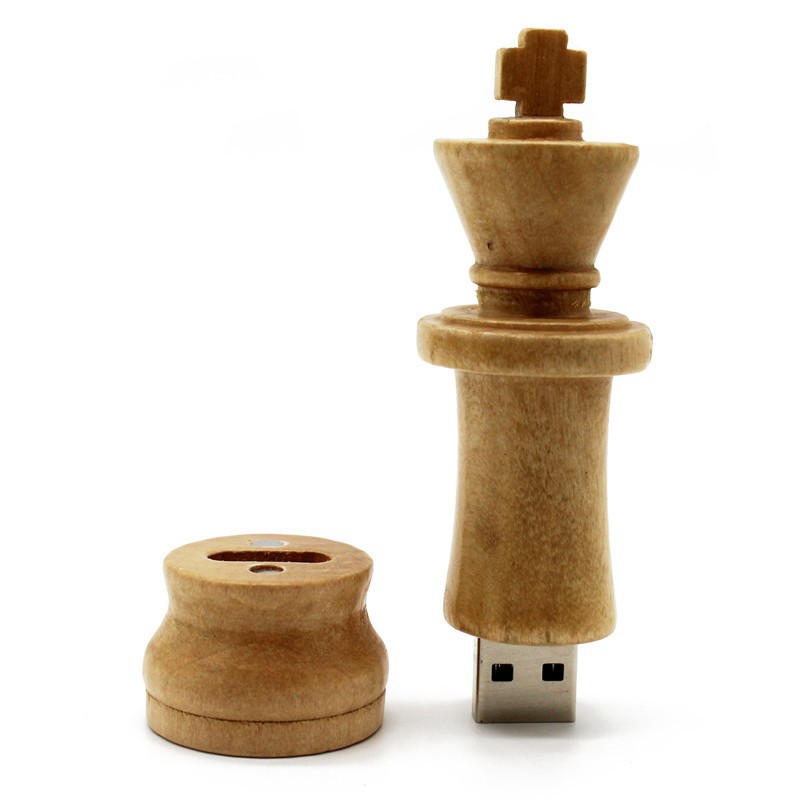 Wooden Chess Pen Drive King Usb  Drive Wood Memory Stic photo 5