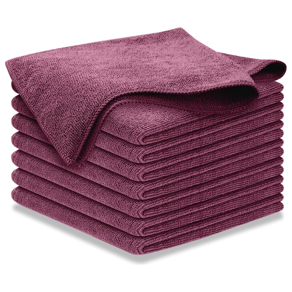 Microfiber Cleaning Cloth 8Pcs 12.5x12.5 Inch Ultra Absorbent Car Cleaning Towel Reusable Washable Cloth For Car, Glass, Mirror And Home photo 5