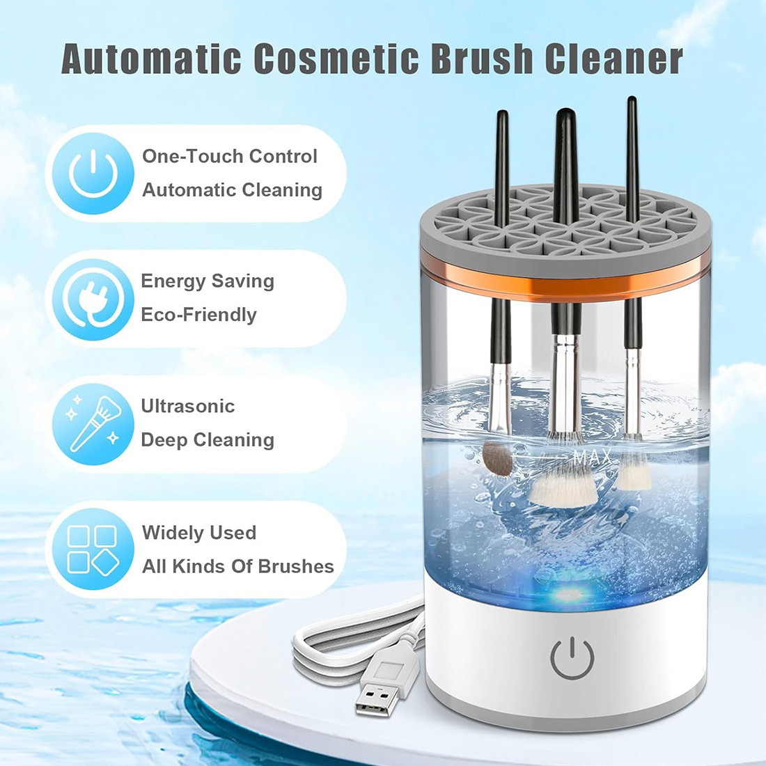 Electric Makeup Brush Cleaner Machine Portable Automatic USB Brush Cleaning Tool photo 7
