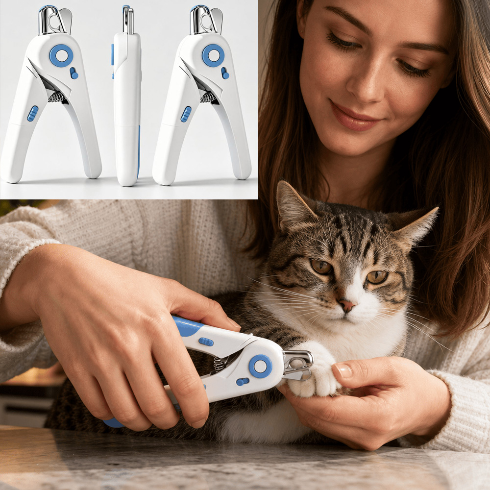 Pet Nail Clippers For Cats & Dogs, Professional Upgraded Pet Nail Trimmer With Safety Guard, Non-Slip Handle, Pet Grooming Tool For Small Medium Pets photo 1