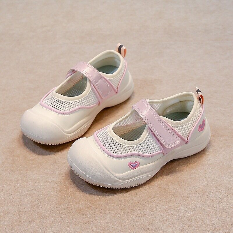 2026 Spring & Summer New Girls Single Mesh Breathable Sandals, Korean Style Toddler Canvas Shoes Versatile Casual Sneakers photo 6