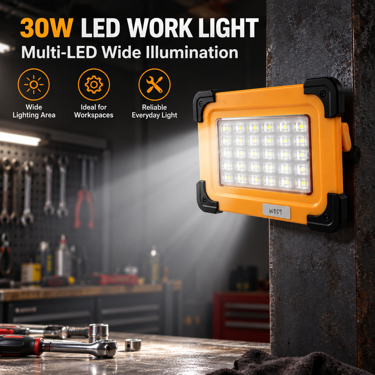 Solar Powered Rechargeable Magnetic COB LED Flood Light W859 6600mAh Battery 5 Hour Runtime Work photo 6