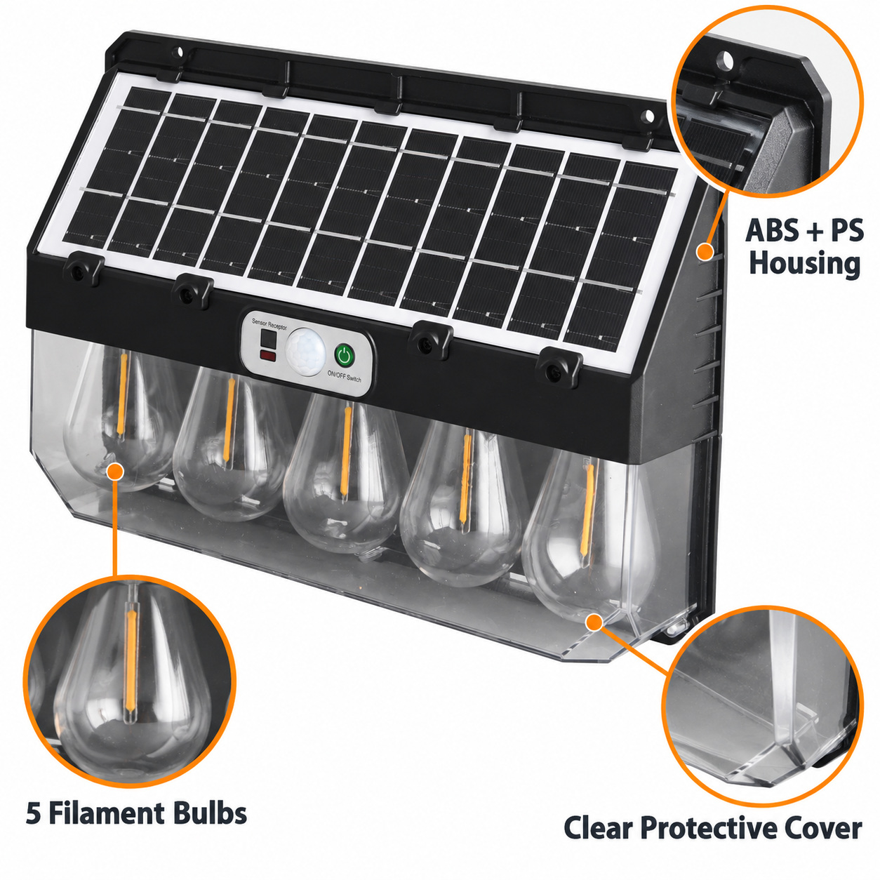 Solar Powered Rechargeable Motion Sensor LED Work Light 4800mAh For Auto W7116 5 Battery Street photo 6