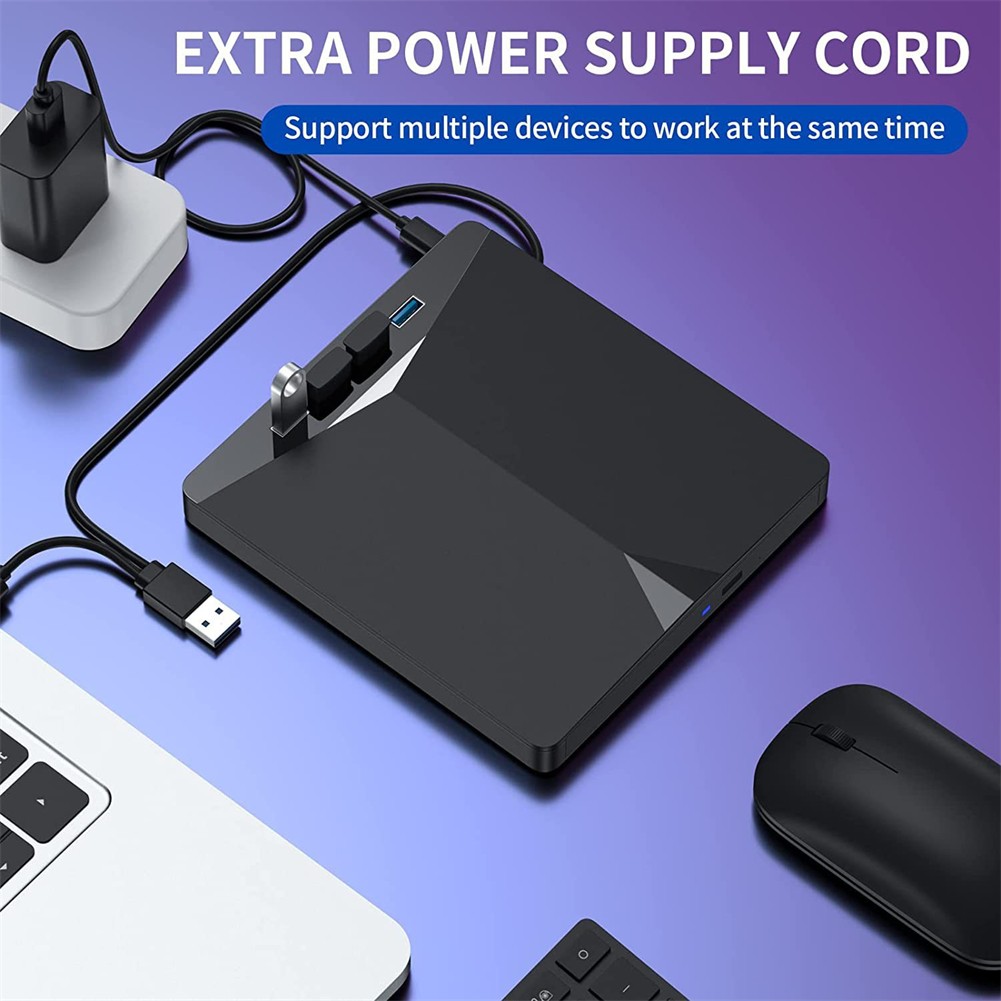 7 In1 External USB 3.0 DVD CD RW Writer Drive Burner Reader Player For Laptop PC photo 3