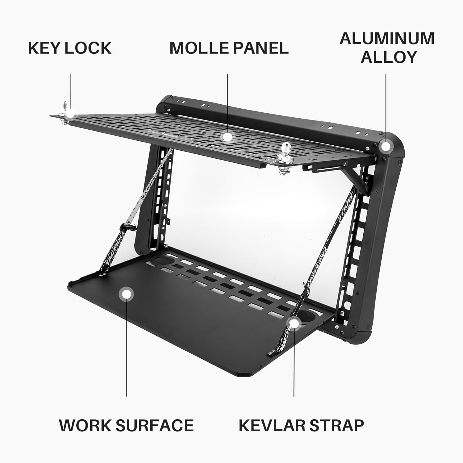 Side Window MOLLE Panel W Drop-down Workbench For Wrangler JL 4 Drs-L photo 4