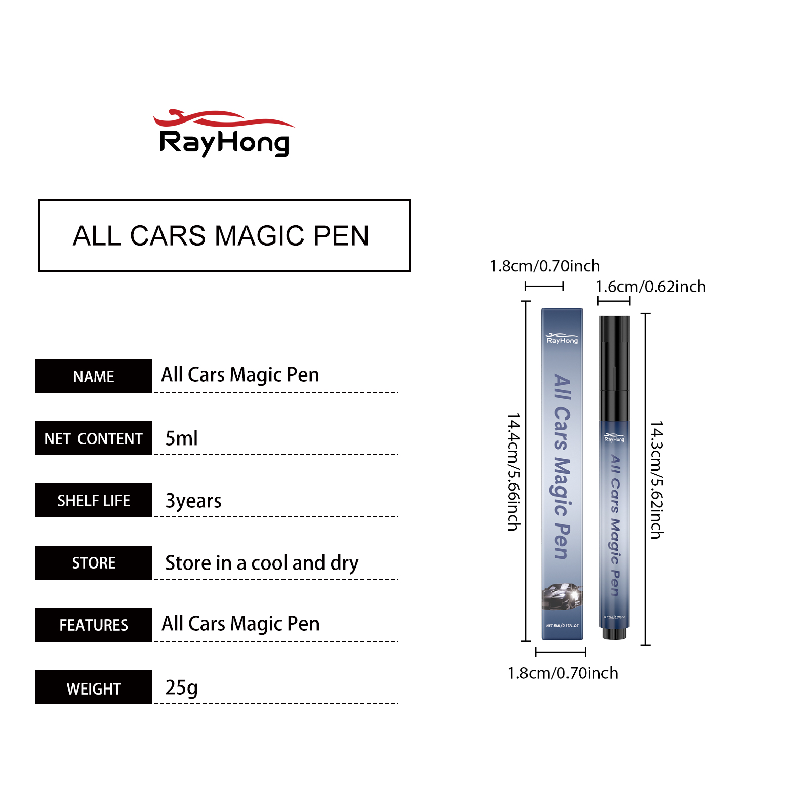 Car Scratch Repair Pen 5ml 1Box photo 6