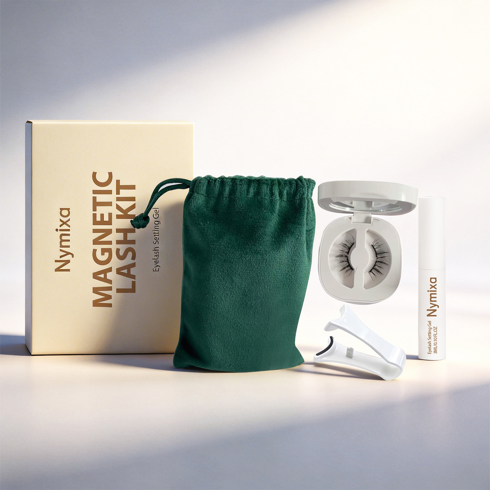 Magnetic Suction False Eyelash Kit  Curved  1 Set 1box photo 4