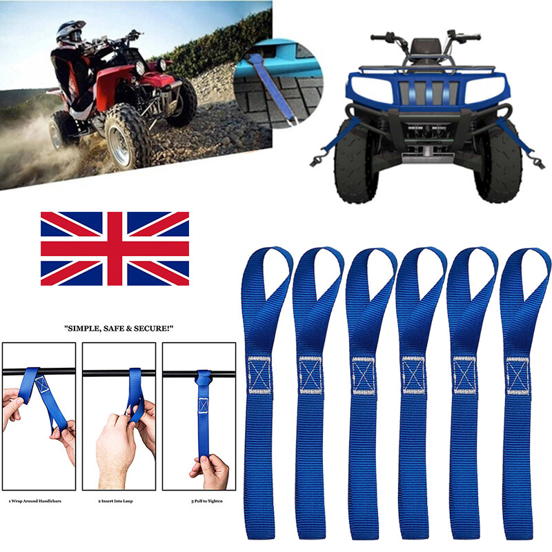 6pcs Motorcycle Motorbike Soft Loop Transport Tie Down Straps 2.5x30cm. photo 4