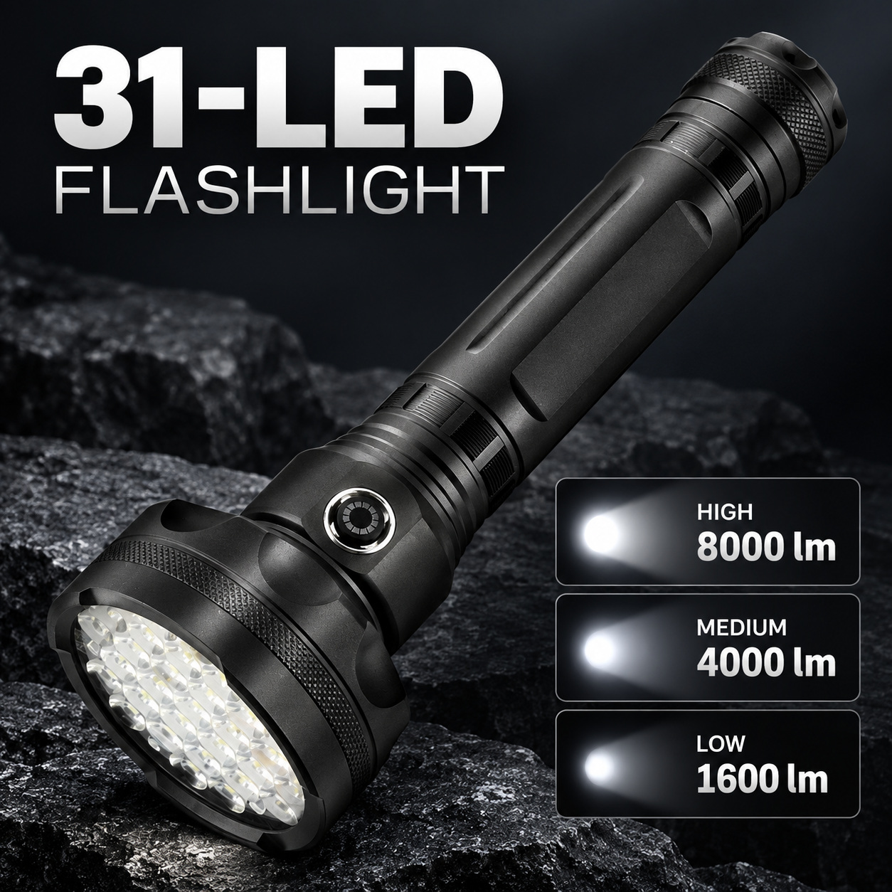 Rechargeable Type C LED Work Light 7000mAh W5212 1 8000LM Wrist Strap Flashlight Aluminum Alloy photo 4