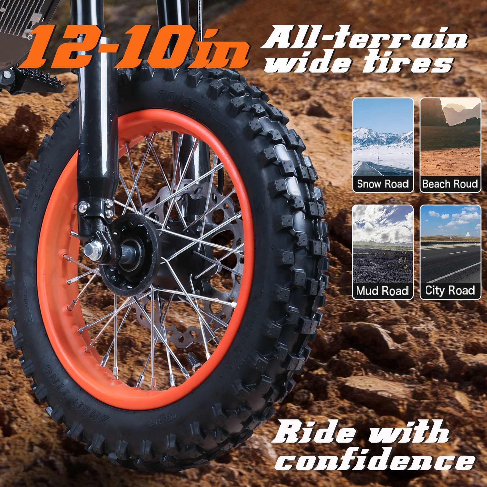 Y66 Iron Frame 3000W Electric Motorcycle With 20 Mph Off-road Model photo 5