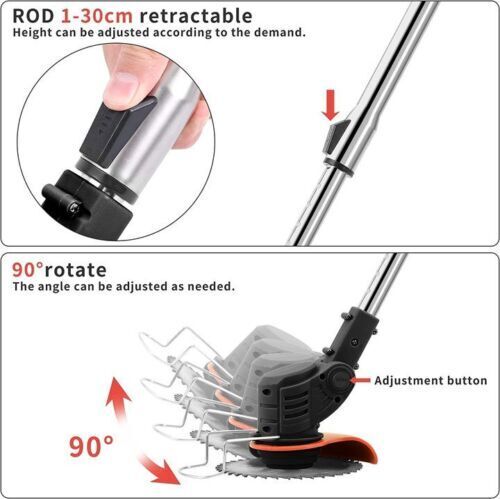 Cordless Grass Trimmer Electric Lawn Mower Whipper Cutter 36vf Battery For photo 5
