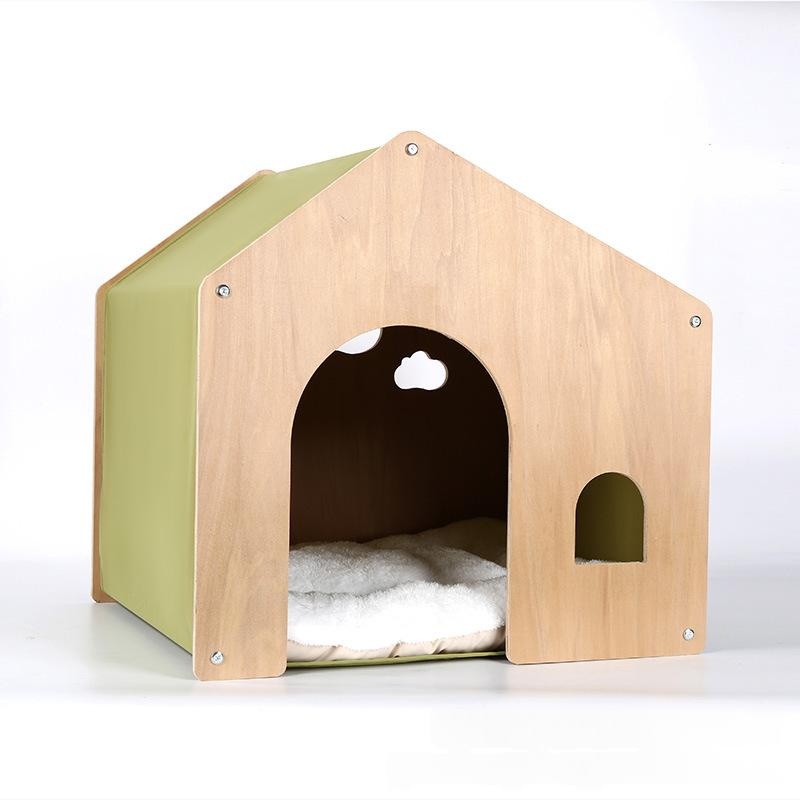 All-season Eco-friendly Solid Wood Pet Furniture, Washable & Breathable Cat Dog Bed photo 5