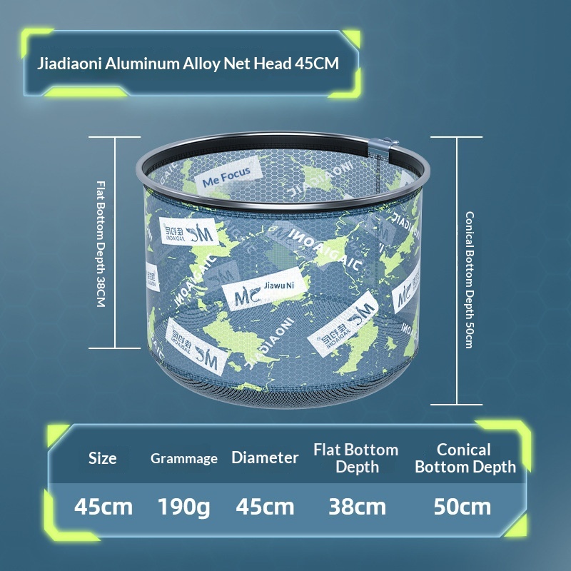 Jiadaoni Copy Net Head Anti-hook Black Pit Fishing Net Pocket Fishing Full Set Of Fish Protection Crucian Carp Super Net photo 7