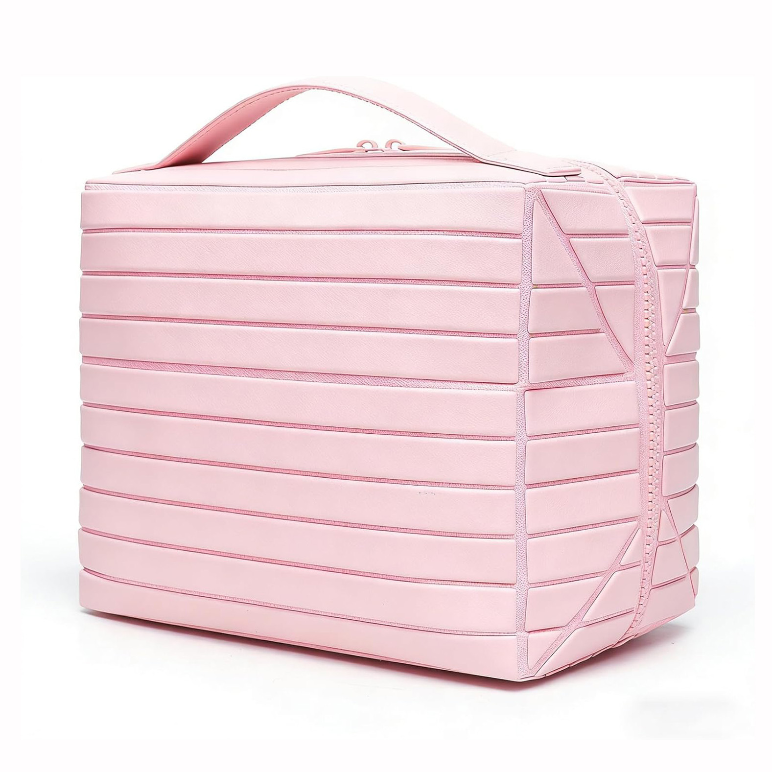 Foldable Standing Makeup Bag With Large Capacity And Multiple Compartments, Portable Toiletry Bag, Travel Skincare Products, Cosmetics Storage Bag photo 2