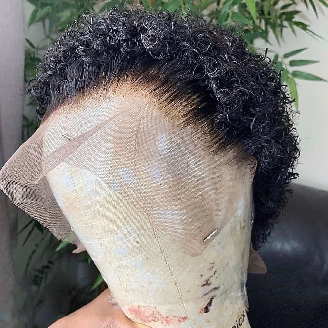 Cut Real Hair Front Lace Wig photo 4