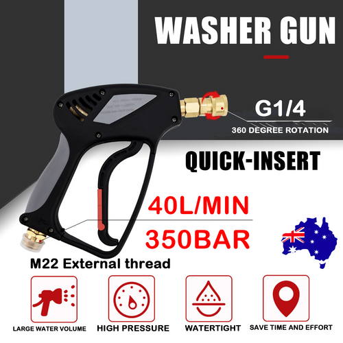 1&4in High Pressure Washer Gun 350BAR&5000PSI Power Wash Foam Spray Gun High Pressure Car Wash Water Gun Handle photo 1