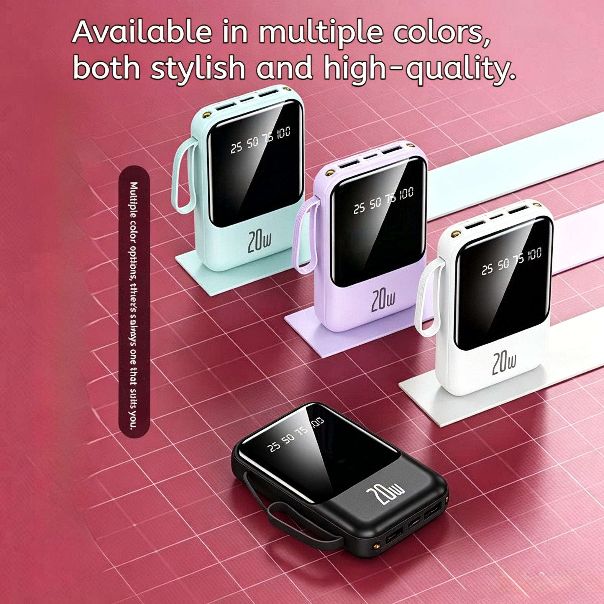 KP-720 Best-selling 8000mAh High-capacity Power Bank With Digital Display And Fast Charging 3C Certified In Stock photo 4