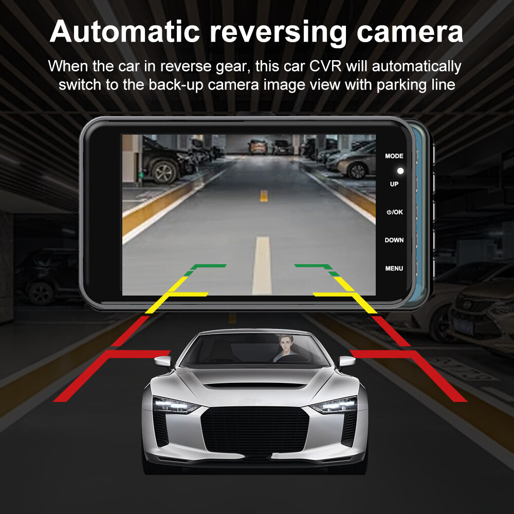 1080P Car Dash Camera Dual Front Rear Video DVR Recorder Night Vision G Sensor photo 2