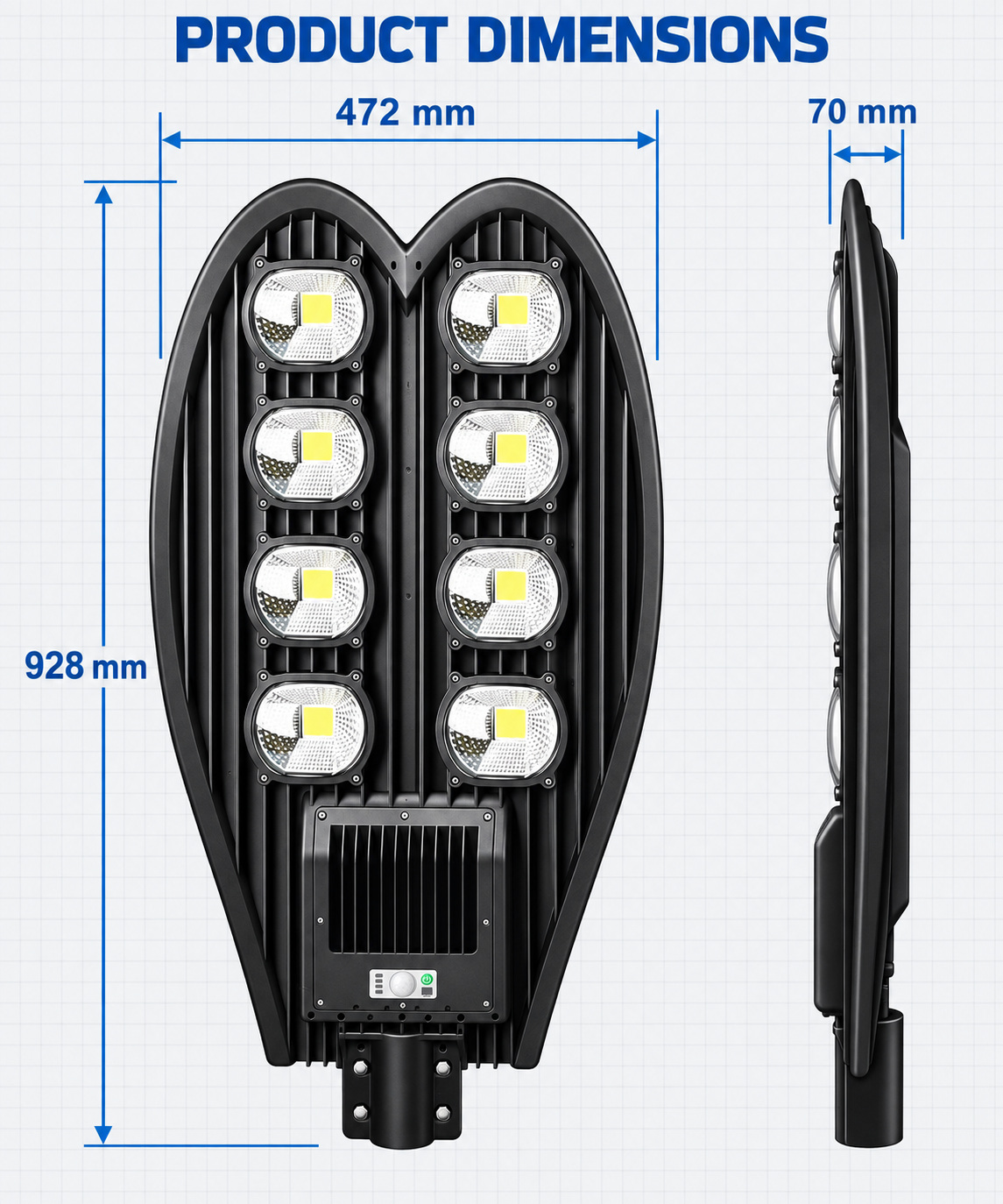 Solar Powered Motion Sensor Waterproof COB LED Work Light For Auto Repair W764B IP65 Street photo 2