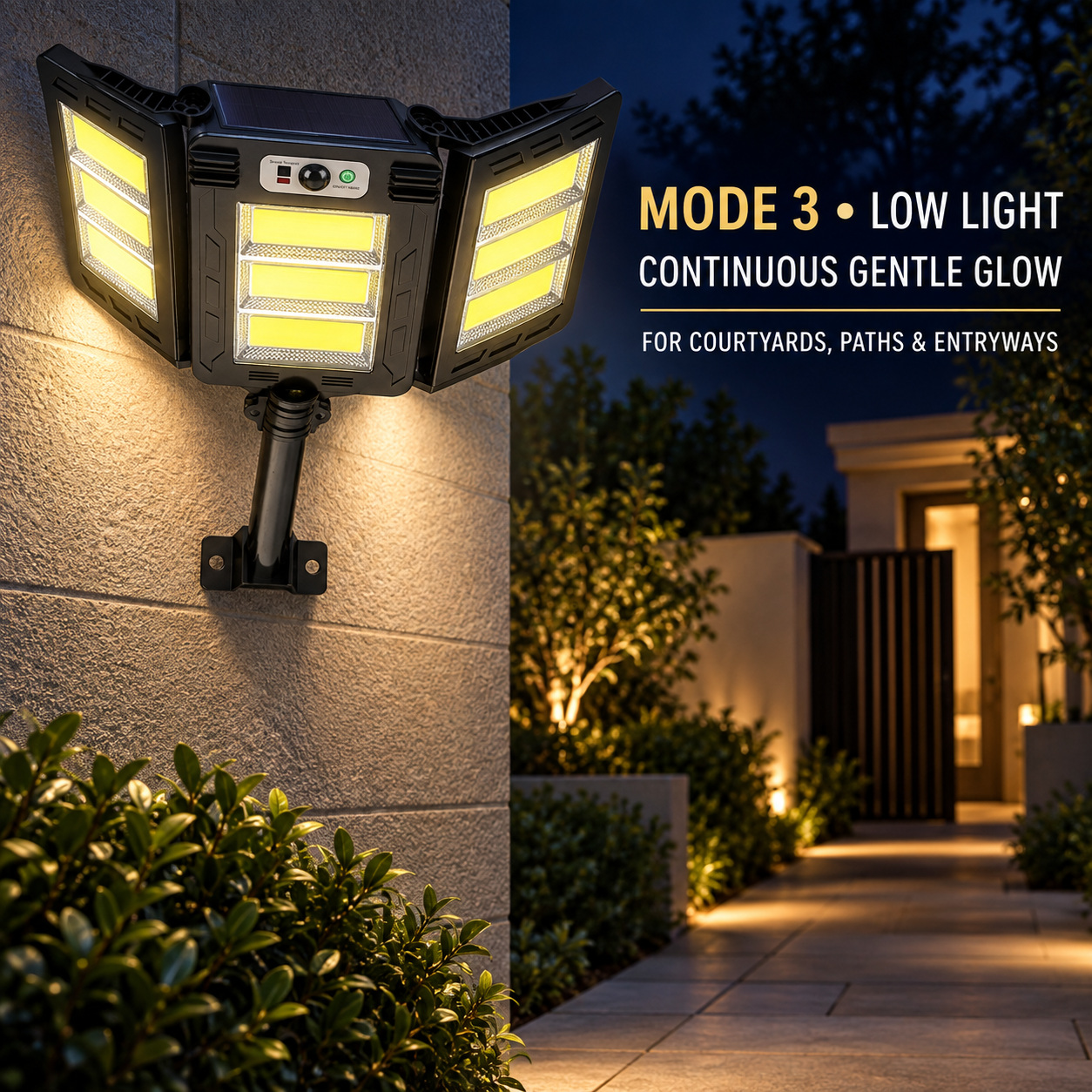 Solar Powered Rechargeable Motion Sensor COB LED Work Light 3000mAh For Auto W786 3 Street photo 7