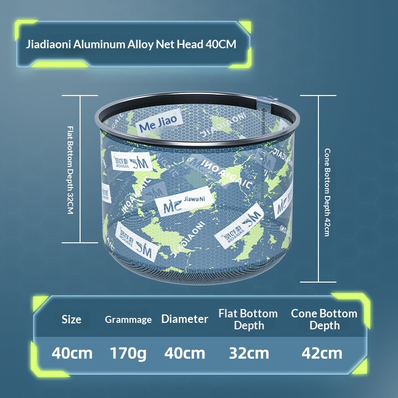 Jiadaoni Copy Net Head Anti-hook Black Pit Fishing Net Pocket Fishing Full Set Of Fish Protection Crucian Carp Super Net photo 1