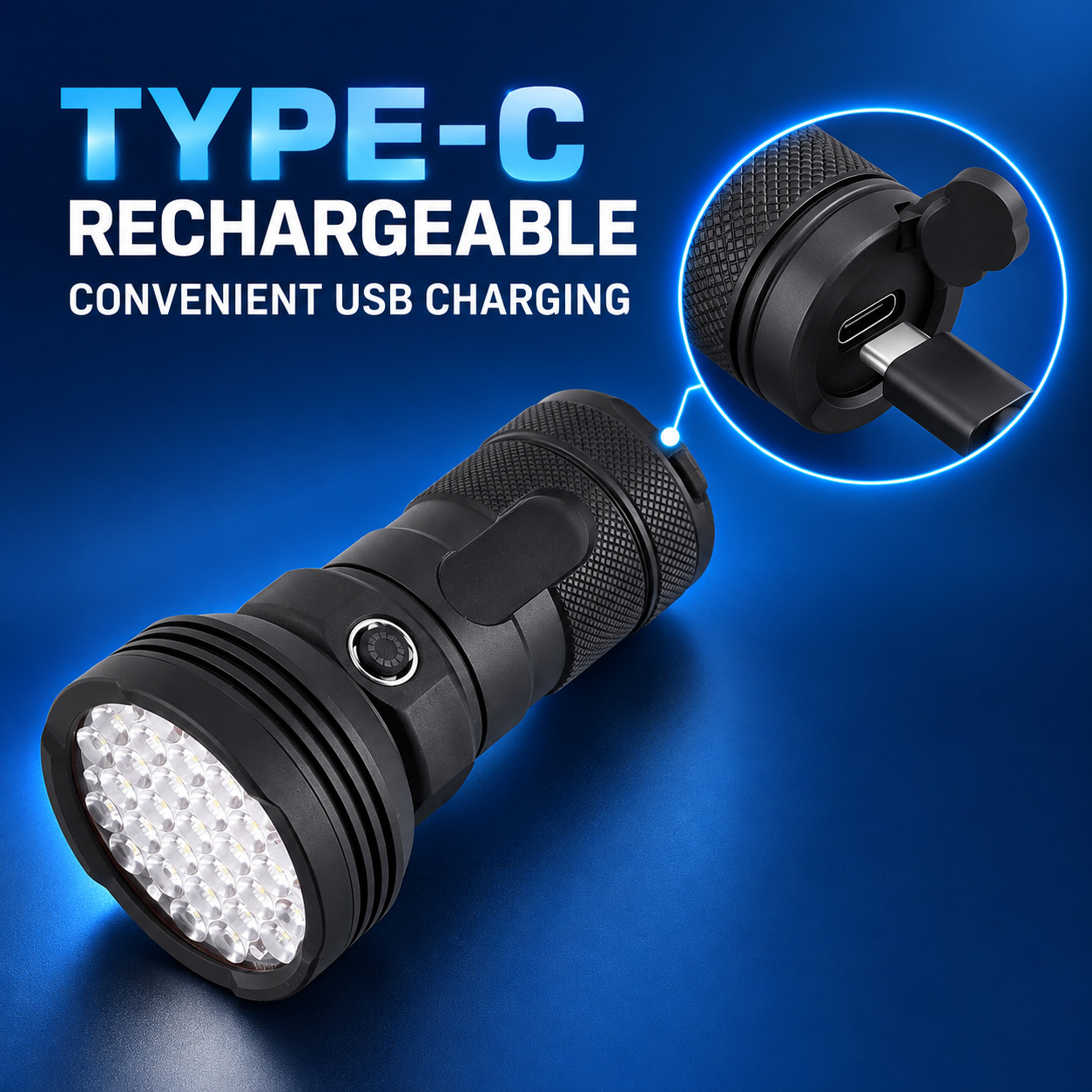 Rechargeable Type C LED Work Light 4500mAh W5202 1 5500LM Aluminum Alloy Flashlight Battery 31 photo 3