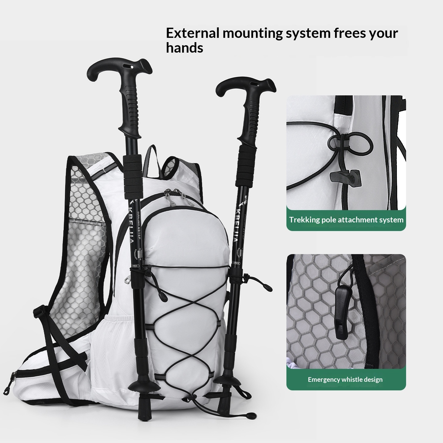 Hiking Backpack Vest, Running And Mountaineering Bag, Can Hold A Helmet, Lightweight, Large Capacity, Cycling Hydration Pack, Cross-country Running Vest photo 2