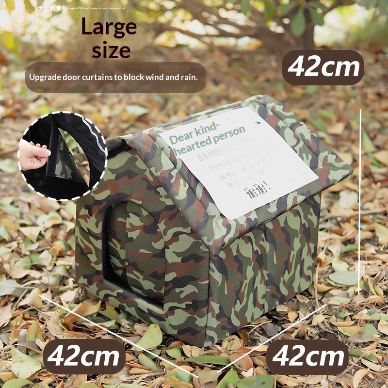 Outdoor Waterproof All-Season Closed Winter Warm Cat Shelter photo 2