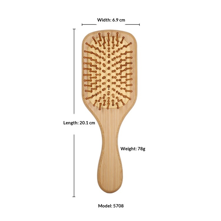 Manufacturer Wholesale Bamboo Air Cushion Comb Scalp Massage Health Care Air Bag Comb Home Daily Use Smooth Hair Straight Hair Large Board Comb photo 2