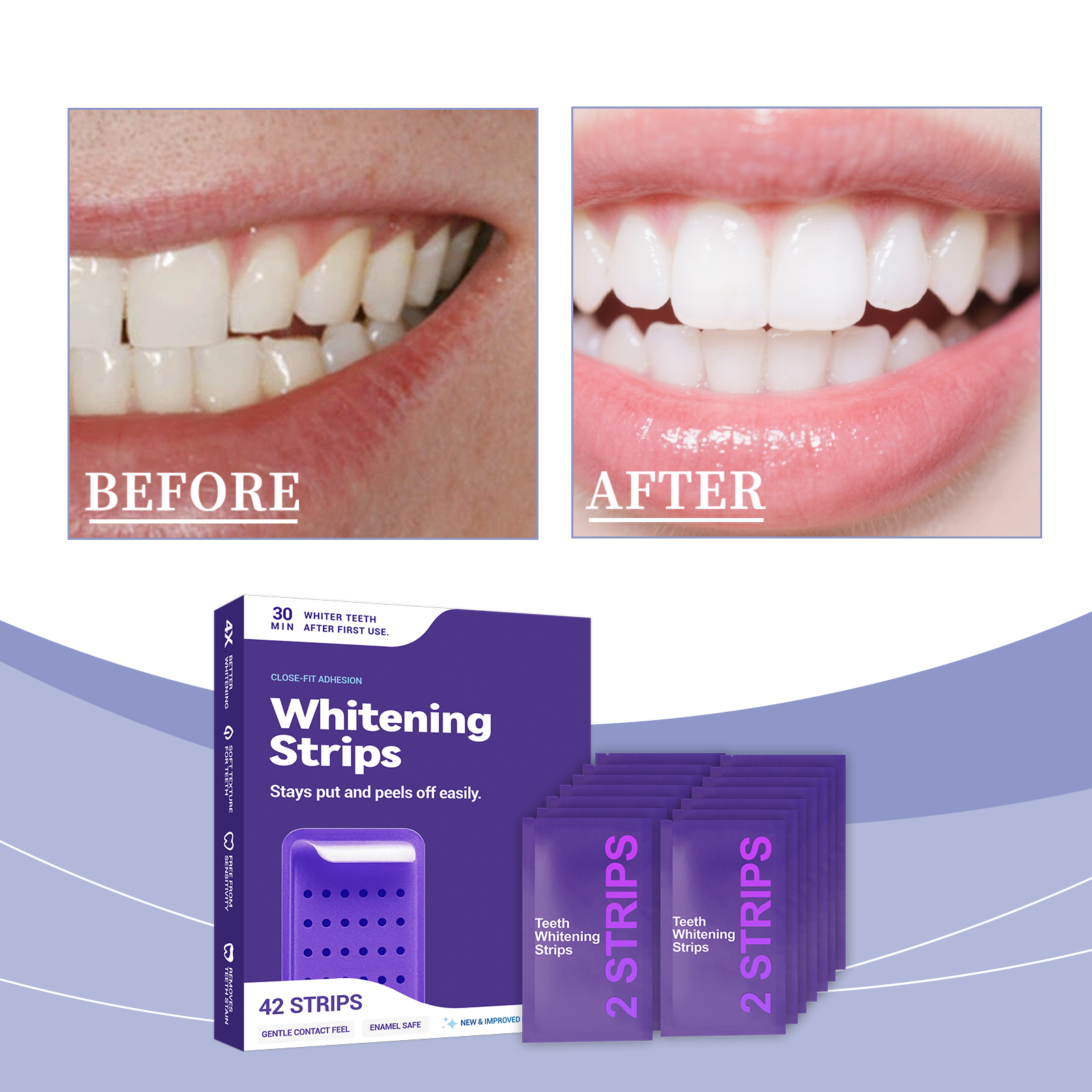 Purple Whitening Toothpaste 21pcs 1box photo 3