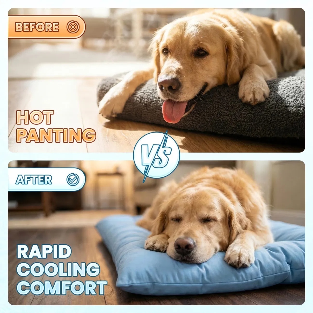 Extra-Large Cooling Dog Sofa Bed, Ultra-Soft Plush Pet Mat With 8 Compartments And Non-Slip Bottom, Thick Polyester Dog Bed For Large Dogs photo 4
