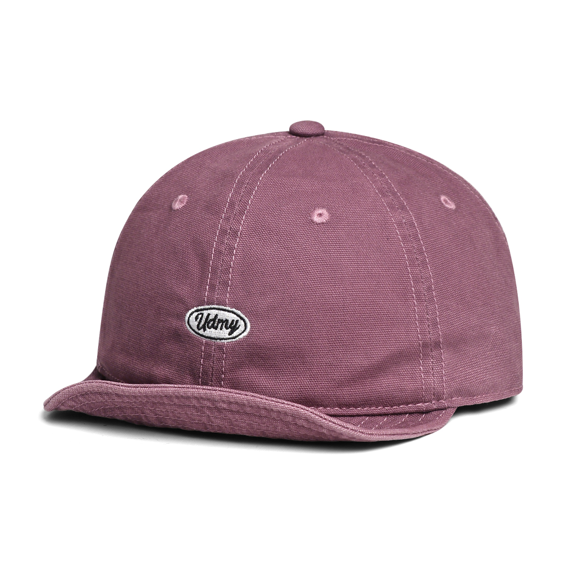 Japanese-style Minimalist Washed And Distressed Soft Brimmed Baseball Cap With Vintage Round Logo And Short Brim For Casual Sun Protection photo 3