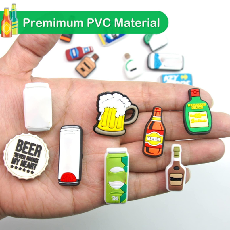Random Lot Of 25 Pcs PVC Shoe Charms Different Food Candy And Drink Bottle Shoe Decoration photo 1