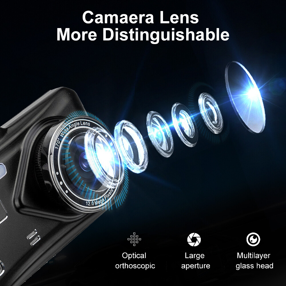 1080P Car Dash Camera Video DVR Recorder Front And Rear Night Vision Dual Cam photo 7