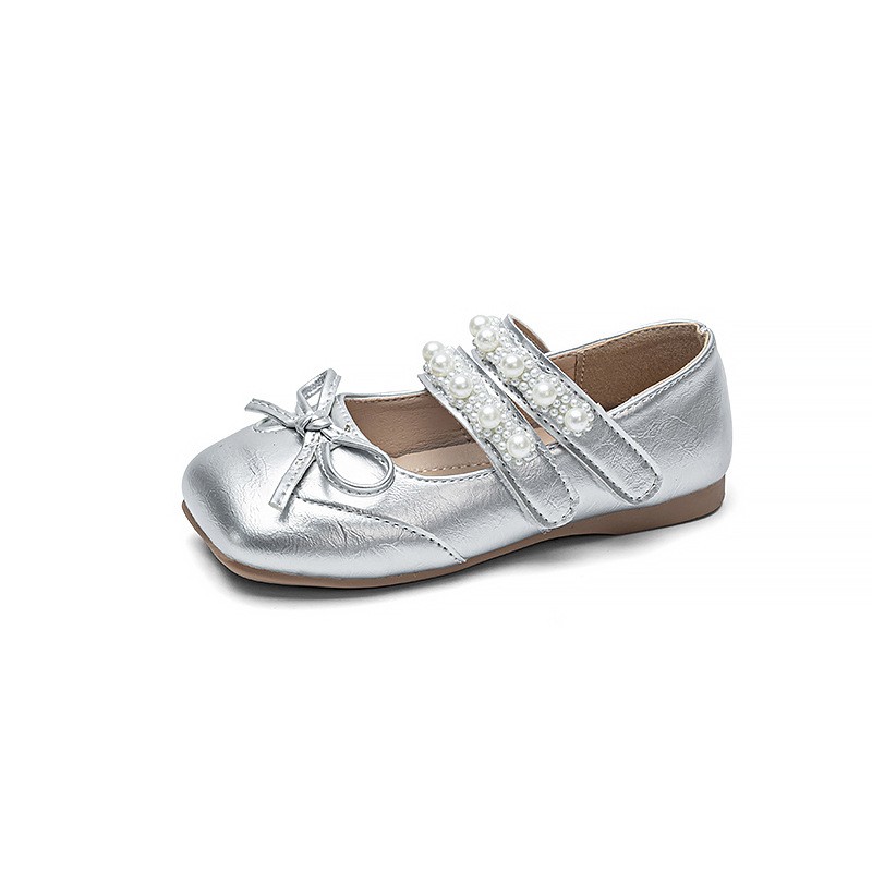 2026 Spring Summer New Girls Leather Shoes, Bow Decor Kids Princess Shoes, Breathable Soft Sole Performance Flats For Baby Girls photo 3