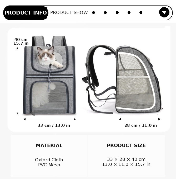 Cat Backpack Carrier Large Pet Backpack For Small Dog Medium Cat Puppy Kitten Bunny Up To 13lbs, Ventilated Mesh Dog Collapsible Travel Backpack For Hiking Walking Outdoor photo 5
