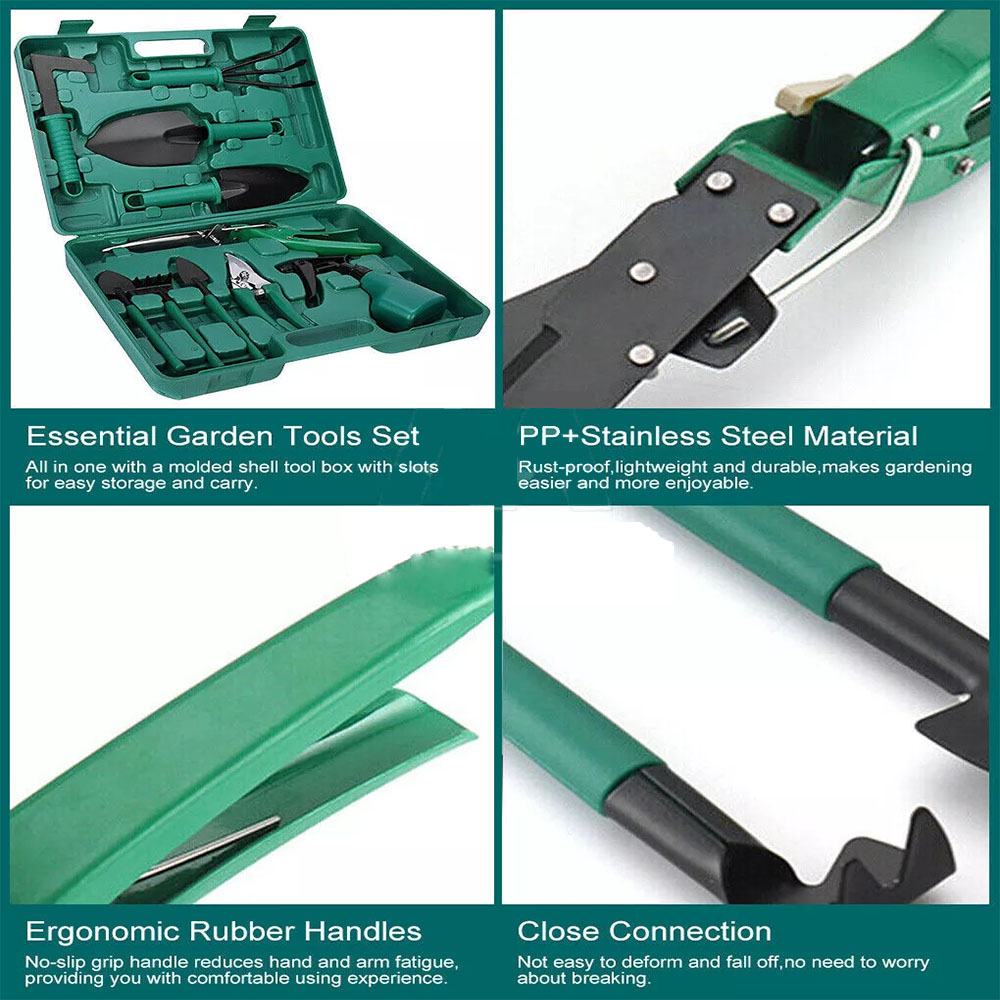 Shovel Harrow Potted Flower Gardening Tools Gift Kit Glove Garden Tool 10Pcs&Set photo 4
