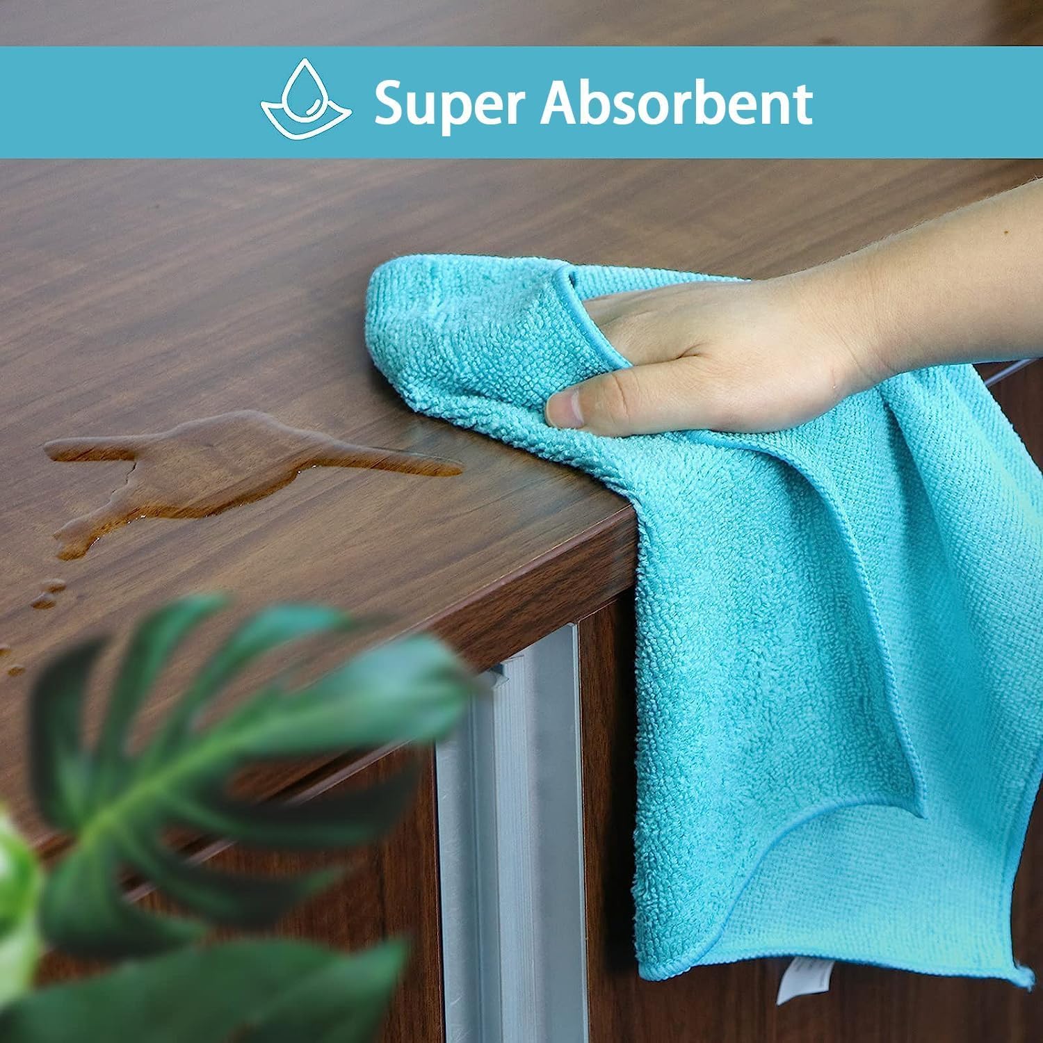 Microfiber Cleaning Cloths 12 Units, 11.5x11.5 Inch Assorted Cleaning Towels For Kitchen, Bathroom, Car And Home photo 3