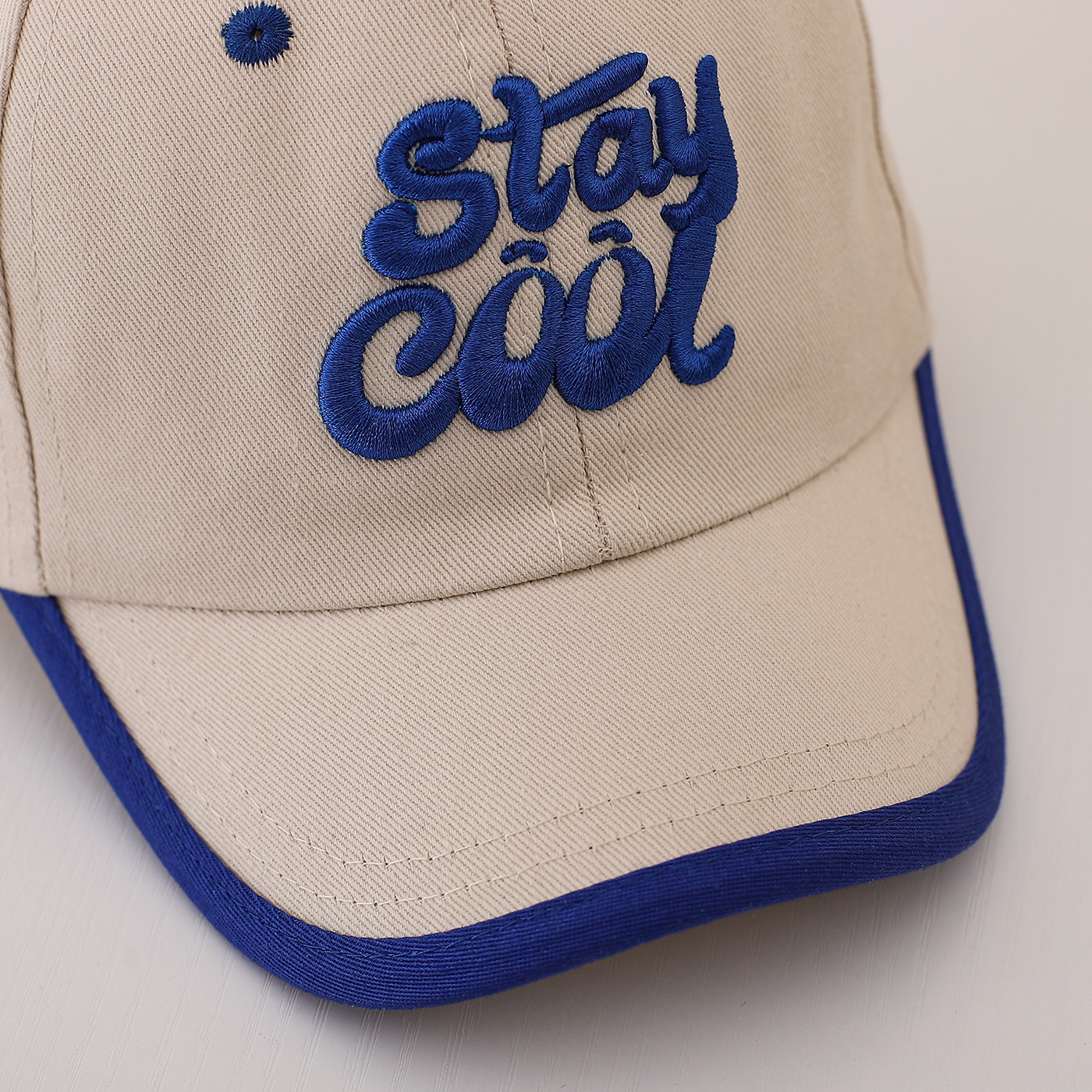 Children's Multi-color Edge-stitching Creative Font English Embroidery Adjustable Trendy Baseball Cap Fashionable Sport Shopping photo 2
