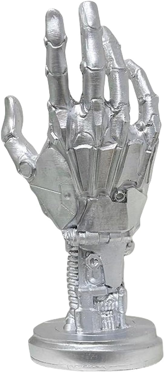 Creative Mechanical Hand Staue, Gaming Controller Holder Stand, Headphone Holder, Necklace Holder, Robot Hand Sculpture, Hand Crafts, Realistic Hand Decor, Modern Home Decor, Gaming Room Decor, Silver photo 7